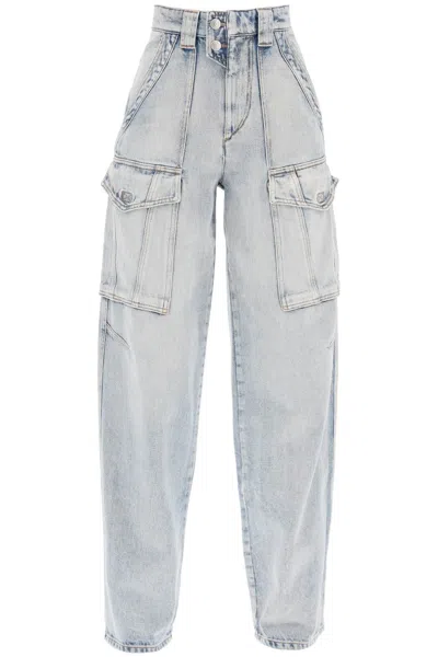 Shop Marant Etoile Isabel  Heilani Cargo Jeans In Blue