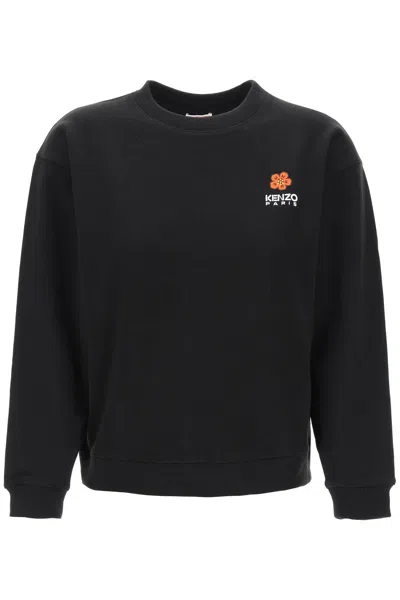 Shop Kenzo Crew-neck Sweatshirt With Embroidery In Black