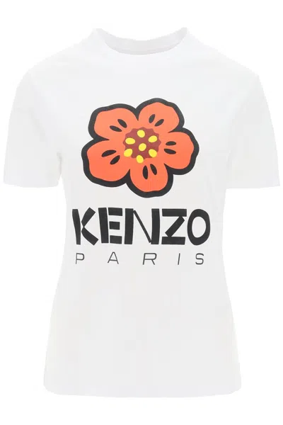 Shop Kenzo T-shirt With Boke Flower Print In White