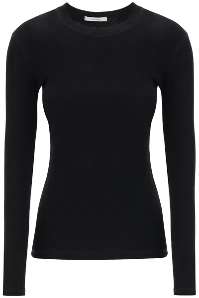 Shop Lemaire Long-sleeved T-shirt In Black