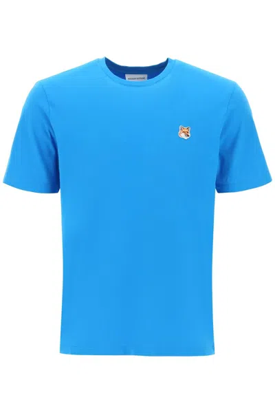 Shop Maison Kitsuné Fox Head T-shirt In Blue