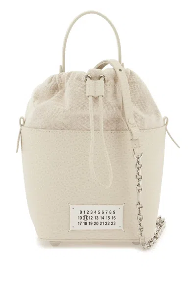 Shop Maison Margiela 5ac Bucket Bag In White