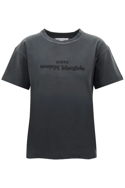 Shop Maison Margiela "reverse Logo Embroidered T-shirt With In Mixed Colours