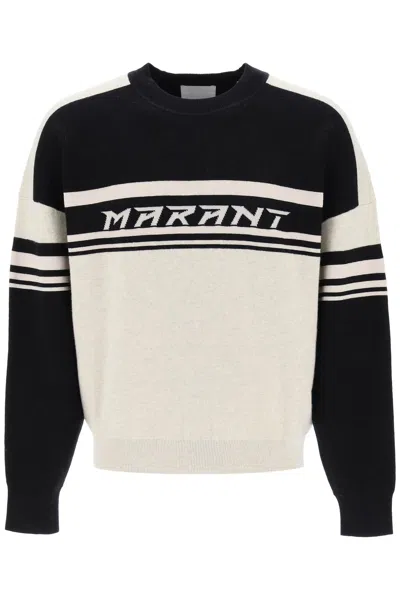 Shop Marant Colby Cotton Wool Sweater In Mixed Colours
