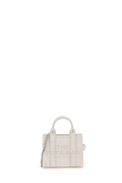 Shop Marc Jacobs The Nano Tote Bag Charm In White