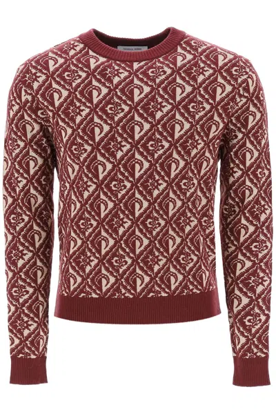 Shop Marine Serre Moon Diamant Jacquard Knit Sweater In Mixed Colours