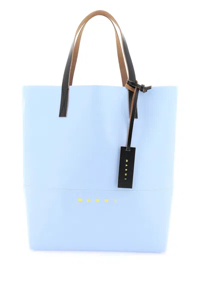 Shop Marni Tribeca Tote Bag In Light Blue