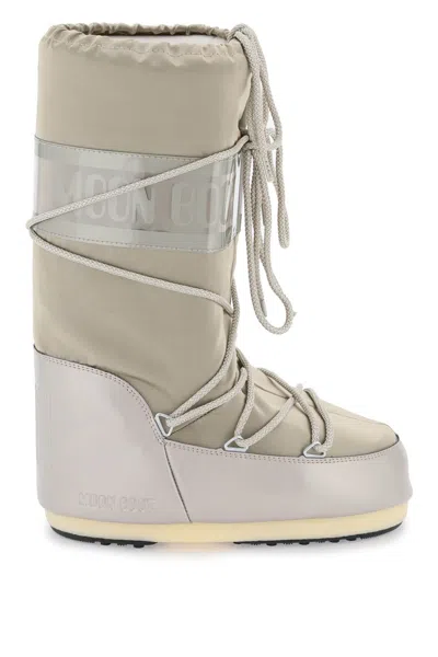 Moon Boot Moonboot Metallic Boots With Lace-up Design In Mixed Colours