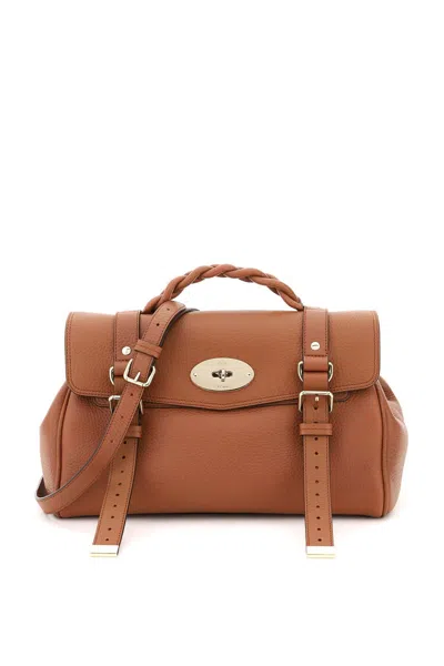 Shop Mulberry Alexa Medium Handbag In Brown