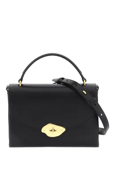 Shop Mulberry Lana Medium Handbag In Black
