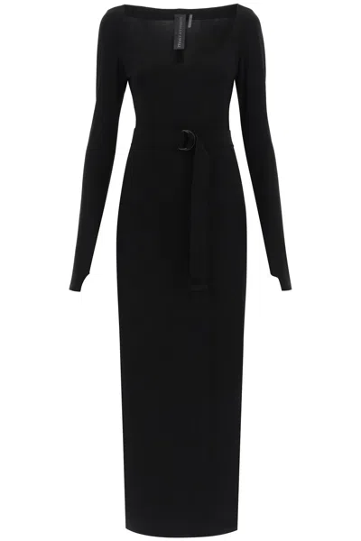 Shop Norma Kamali Scoop Neckline Maxi Dress In Black