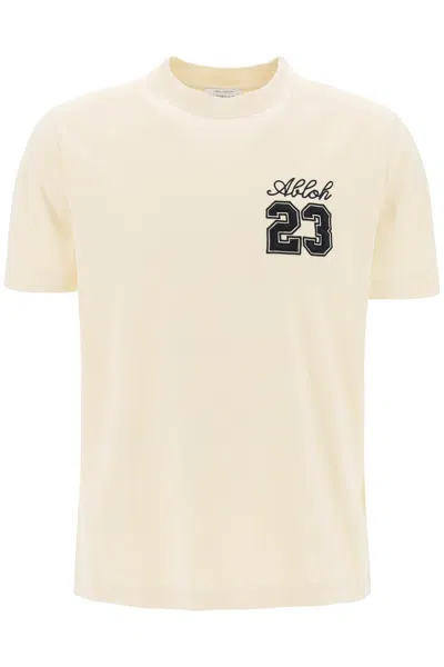 Shop Off-white Crew-neck T-shirt With 23 Logo In Mixed Colours
