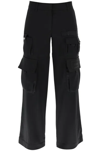 Shop Off-white Toybox Cargo Pants In Satin In Black