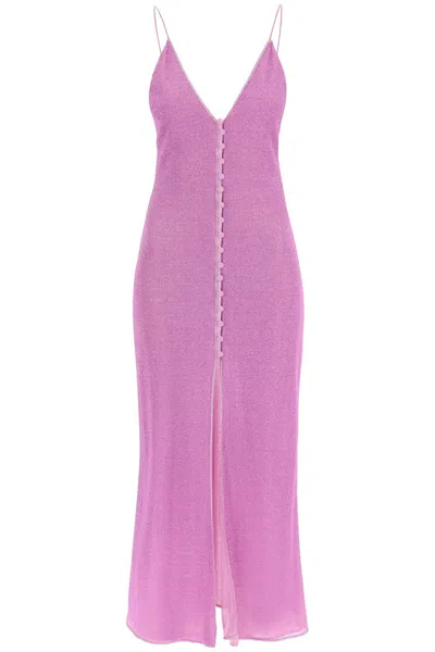 Shop Oseree Lurex Knit Midi Dress In In Mixed Colours