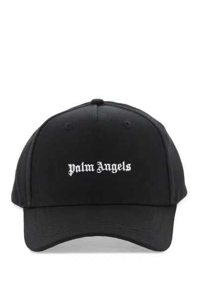 Shop Palm Angels Classic Logo Baseball Cap In Black