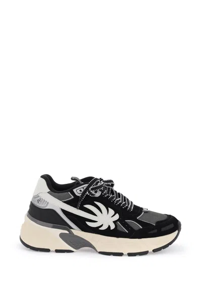 Shop Palm Angels Suede Leather Pa 4 Sneakers With In Mixed Colours