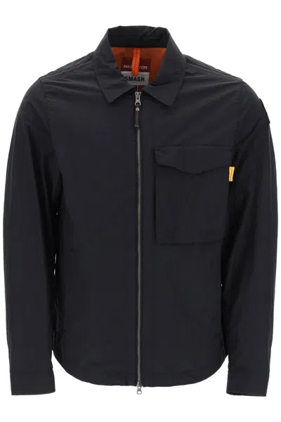 Shop Parajumpers "rayner Overshirt In Nylon In Black