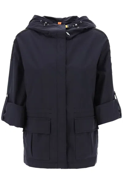 Shop Parajumpers Parka Midi Con Cappuccio Hailee In Blue