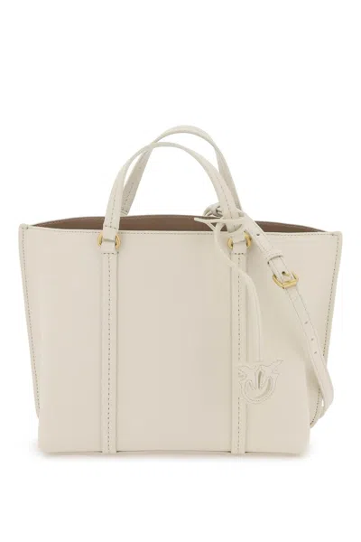 Shop Pinko Carrie Shopper Classic Handbag In White