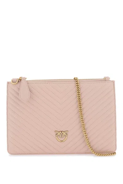 Shop Pinko Classic Flat Love Bag Simply In Pink
