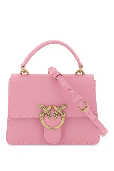 Shop Pinko Love One Top Handle Mini Light Bag In Pink
