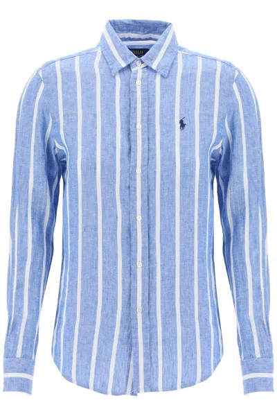 Shop Polo Ralph Lauren Relaxed Fit Linen Shirt In Mixed Colours