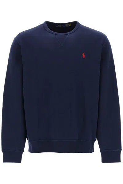 Shop Polo Ralph Lauren Rl Sweatshirt In Blue