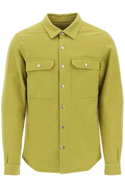 Shop Rick Owens 'luxor' Padded Overshirt In Green