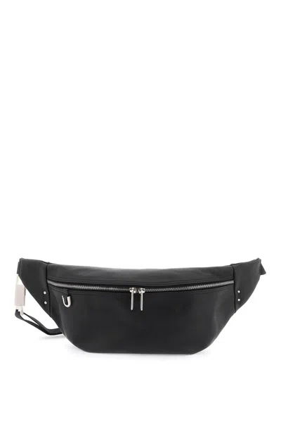 Shop Rick Owens Leather Kangaroo Pouch In Black