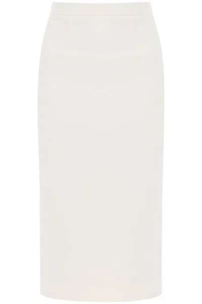 Shop Roland Mouret Midi Cady Skirt In In White