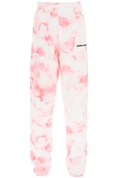 Shop Rotate Birger Christensen Mimi Printed Cotton Sweatpants In Mixed Colours