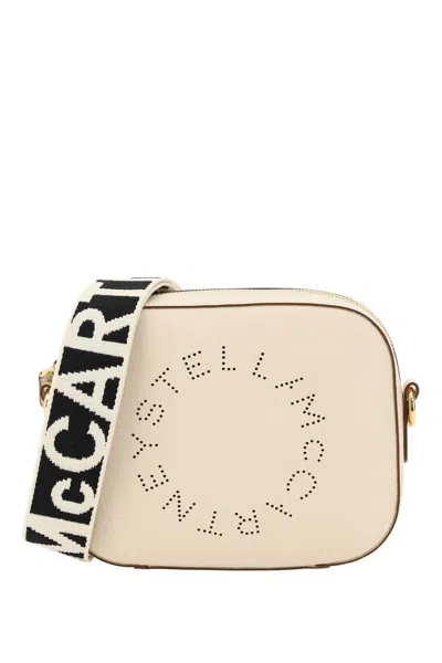 Shop Stella Mccartney Camera Bag With Perforated Stella Logo In Mixed Colours