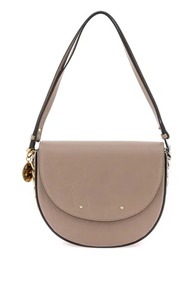 Shop Stella Mccartney Frayme Shoulder Bag In Beige