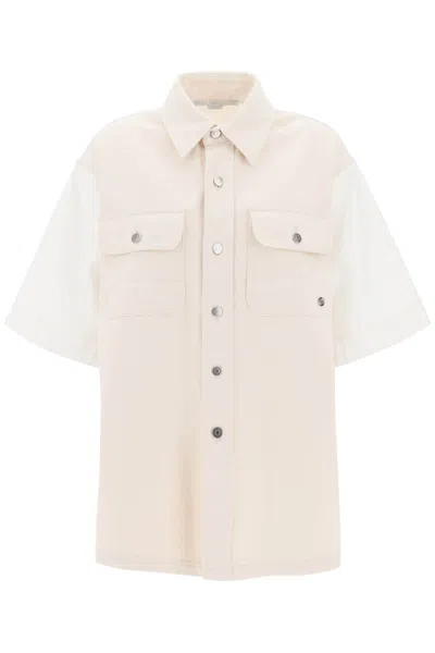 Shop Stella Mccartney Short-sleeved Denim Shirt In Mixed Colours