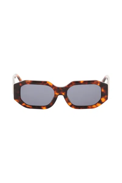 Shop Attico 'blake' Tortoiseshell Sunglasses In Brown
