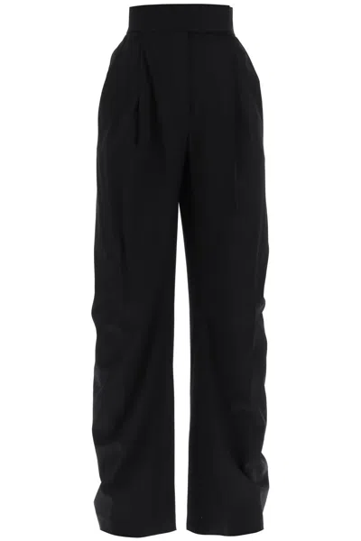 Shop Attico Gary Stretch Wool Trousers In Black