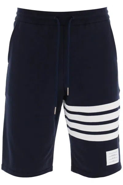 Shop Thom Browne 4-bar Sweatshorts In Blue