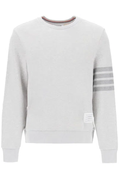 Shop Thom Browne Cotton 4-bar Sweatshirt In Grey