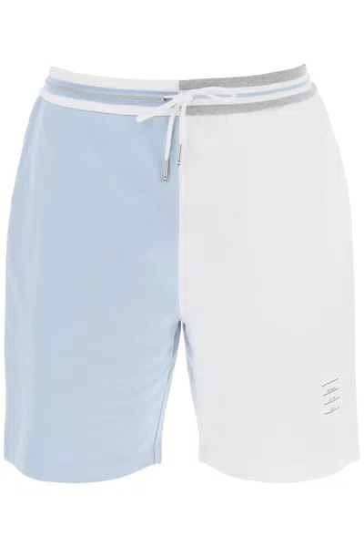 Shop Thom Browne Funmix Two-tone Sweatshorts In Mixed Colours
