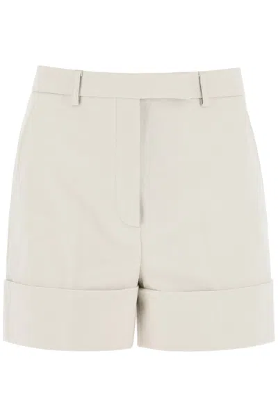 Shop Thom Browne Shorts In Cotton Gabardine In Beige
