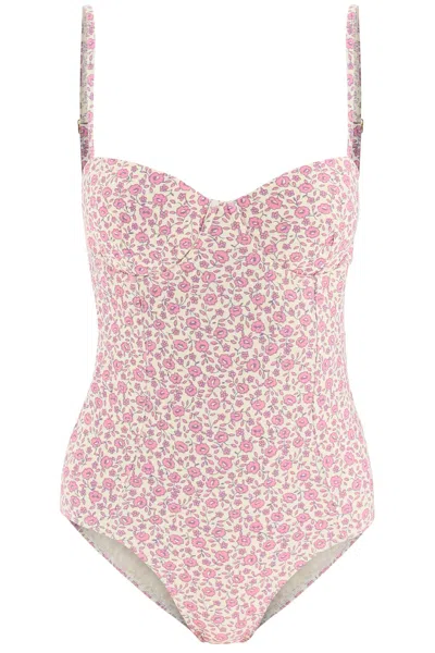 Shop Tory Burch Floral One-piece Swimsuit In Mixed Colours