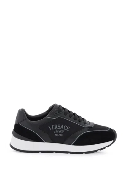 Shop Versace Sneakers  Milano In Black