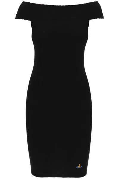 Shop Vivienne Westwood Valentina Knit Dress In Black