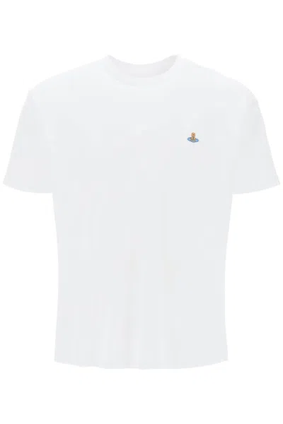 Shop Vivienne Westwood Classic T-shirt With Orb Logo In White