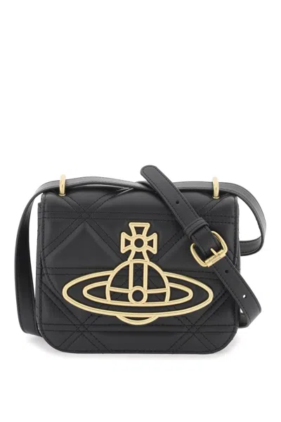 Shop Vivienne Westwood Linda Shoulder Bag With Adjustable In Black