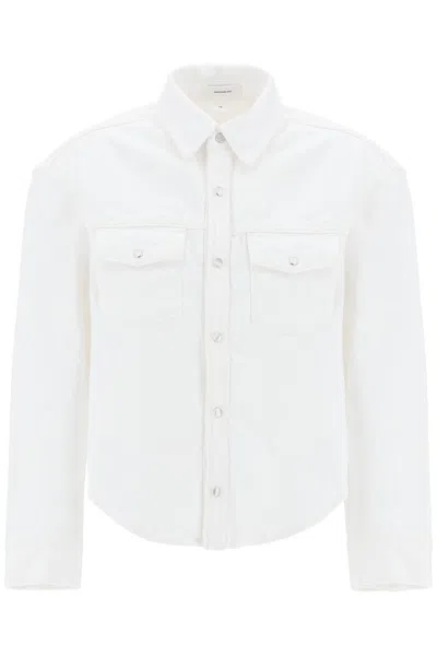 Shop Wardrobe.nyc Oversized Denim Jacket In White