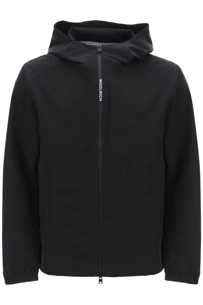 Shop Woolrich Pacific Jacket In Tech Softshell In Black