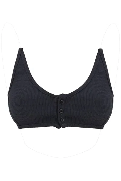 Shop Y/project Invisible Strap Crop Top With Spaghetti In Black