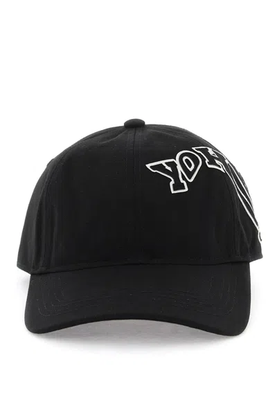 Shop Y-3 Cappello Baseball Con Patch Logo Morphed In Black