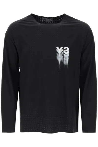 Shop Y-3 Long-sleeved Technical Jersey T-shirt For In Black